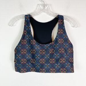 Terez New York NWOT Geometric Print Racerback Sports Bra Size XL